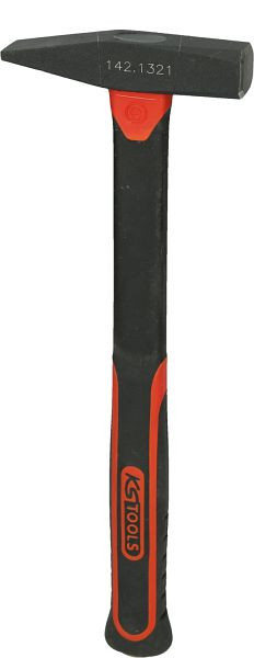 KS Tools Schlosserhammer mit Fiberglasstiel, 200g, 142.1321