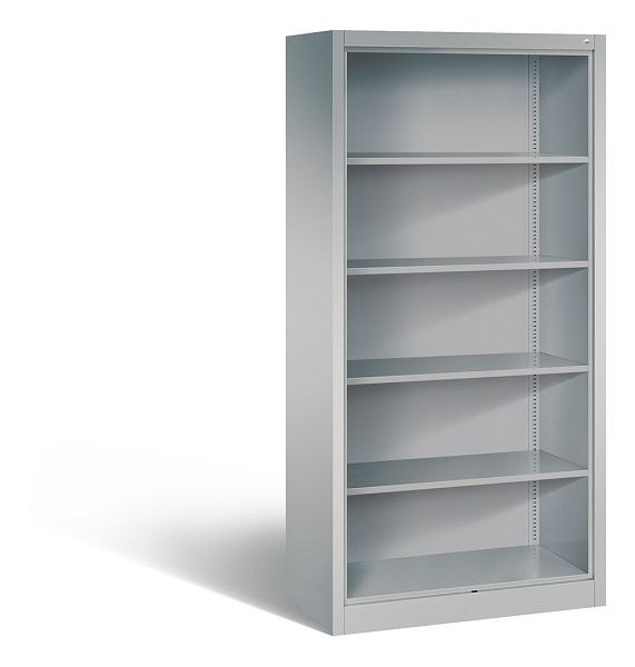 C+P Stahlregal mit Rückwand Acurado, H1950xB930xT500mm, Farbe: Weißaluminium, 5 OH, 9180-000 S10000