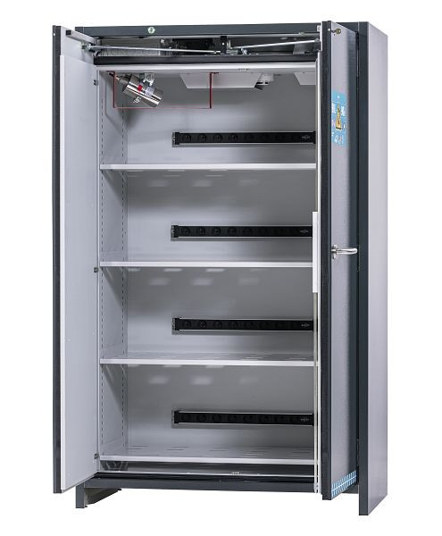 asecos Lithium-Ionen Akku-Ladeschrank SmartStore-Ultra, 4 Fachböden, Breite 1200 mm, 310002