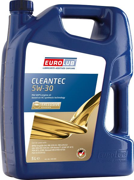Eurolub CLEANTEC SAE 5W-30 Motoröl, VE: 5 L, 349005