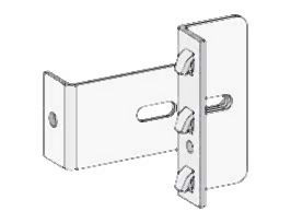 hofe Wandverankerung, für Steckregal Orion Plus Edelstahl, komplett verstellbar bis max. 45 mm, EW45