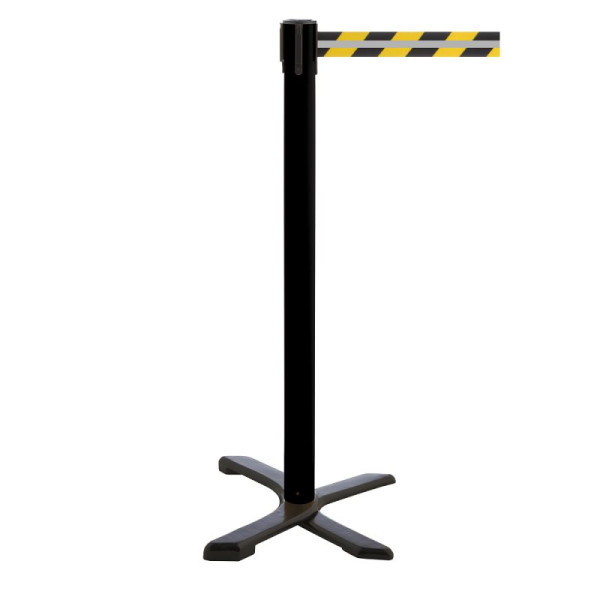 Stein HGS Personenleitsystem 'P-Line Compact Reflex' aus Kunststoff, reflektierendes Gurtband, schwarz/gelb, Reflektorstreifen, 2,3m, schwarz, 65855.0007