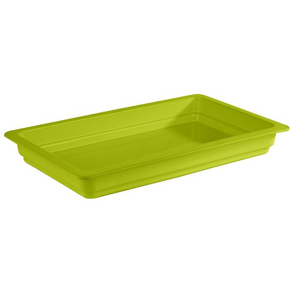 APS GN 1/1 Behälter, 53 x 32,5 x 6 cm, Porzellan, grün, hitzebeständig bis 220°C, 7,1 Liter, 82271