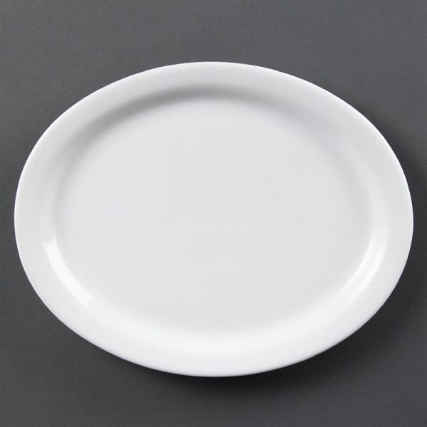 Olympia Whiteware ovale Servierteller 25cm, VE: 6 Stück, CB477