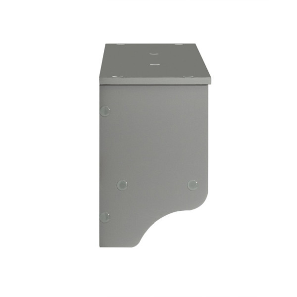 SoBuy Wandgarderobe mit 3 Regalböden Grau 100x20x30 cm, Modern, FRG282-HG