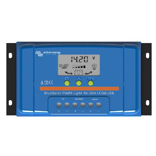 Victron Energy Solarladeregler BlueSolar PWM-LCD&USB 48V-10A, 1-67-018000, SCC040010050