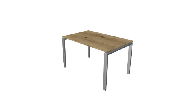 Kerkmann Schreibtisch mit 4 Bein-Gestell, Form 5, B 1200 x T 800 x H 680-820 mm, Asteiche, 11413055