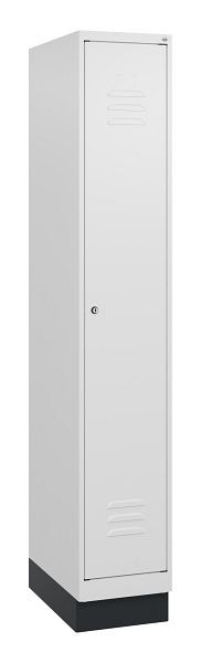 C+P Umkleidespind Classic PLUS, Sockel, 1800x300x500mm, 9016/9016, Zylinderschloss, 0800207-10 S10029