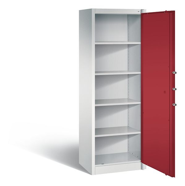 C+P Feuerschutzschrank Certos, H1950xB650xT500mm, Farbe: Lichtgrau, Klinkengriff, 5 OH, 1161-000 S10000