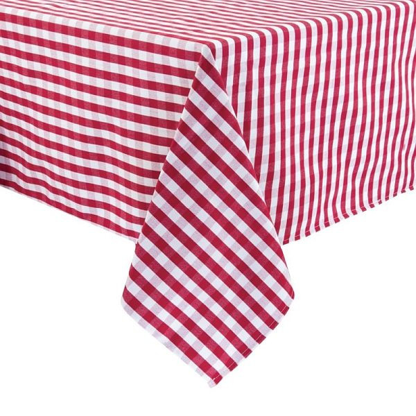 Mitre Comfort Gingham Tischdecke rot-weiß kariert 132cm, HB582