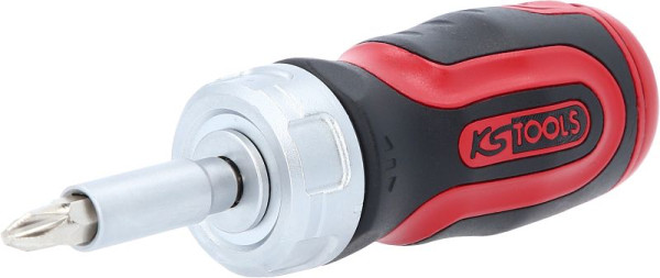 KS Tools 1/4" 6 in 1 Mini-Ratschen-Schraubendreher, 159.2025