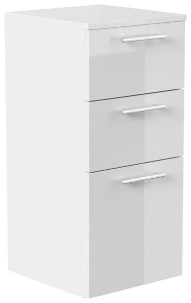 Posseik Midischrank 75 cm weiss hochglanz, PMS075CM000002DE, 4251982674635
