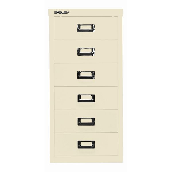 Bisley MultiDrawer™ DIN A4, 6 Schubladen, 669 hellelfenbein, L296669