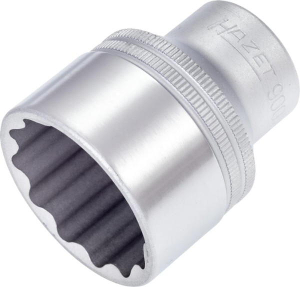 Hazet Steckschlüsseleinsatz, Doppelsechskant, Vierkant hohl 12,5 mm (1/2 Zoll), Außen-Doppel-Sechskant-Tractionsprofil, 32 mm, 900Z-32