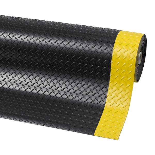 Notrax Diamond Plate Runner 4,7 mm Läufer & Bodenbelag 737, Schwarz/Gelb, 122cm x 22.8m, 737R0048YB