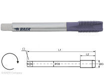 BAER HSSE-TiAlN Maschinengewindebohrer Form B - MF 6 x 0,75 - DIN 374 Edelstahl, 120405001