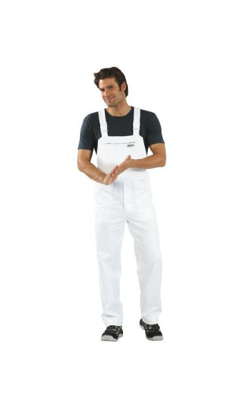 Planam BW 270 Latzhose, reinweiß, Größe 64, 1532064