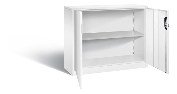 C+P Büroschrank Acurado, H1000xB1200xT400mm, Farbe: Verkehrsweiß, Muldengriff, 2 OH, 9466-1200 S10299