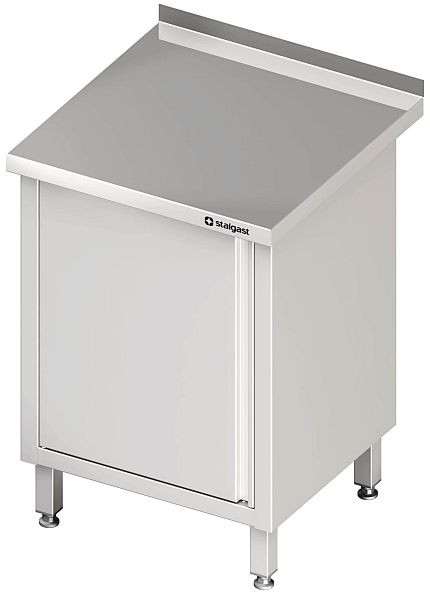 Stalgast Arbeitsschrank mit Flügeltüren, 700x700x850 mm, mit Aufkantung, verschweißt, VAS07701A