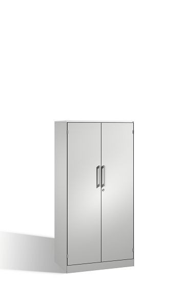 C+P Flügeltürenschrank Asisto, H1635xB800xT435mm, Farbe: Lichtgrau, Bügelgriff, 4 OH, 141013-000 S10015