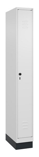 C+P Umkleidespind Classic PLUS, Sockel, 1950x250x500mm, 9016/9016, Drehriegel, 080020-19 S10014