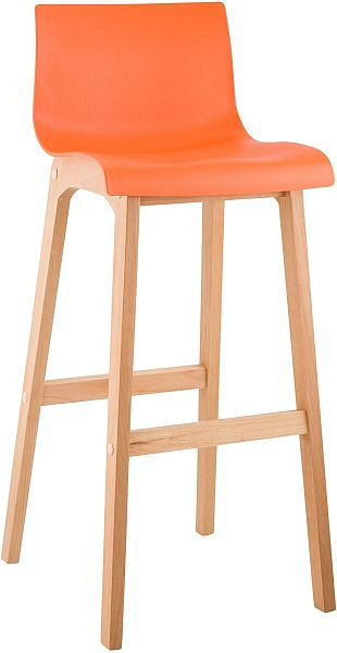 CLP Barhocker Hoover Natura 4-Fuß Gestell, orange, 101893309