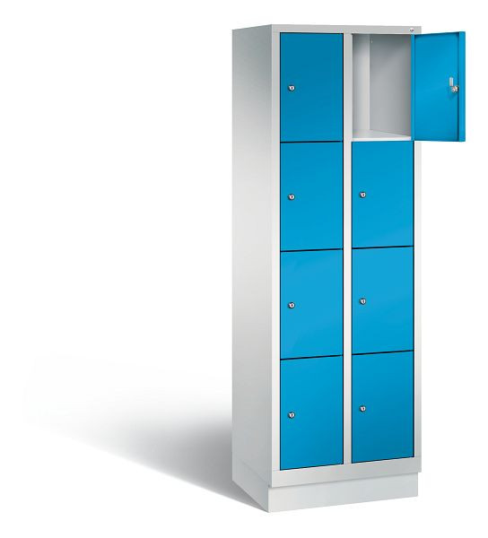 C+P Schließfachschrank Evolo, H1800xB610xT500mm, Farbe: Lichtgrau / Lichtblau, 48020-204 S10041