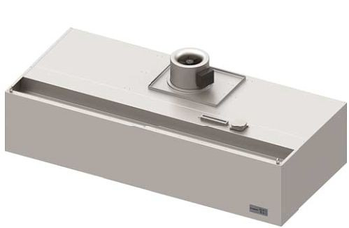 Stalgast Wandhaube "Expert Line", Kastenform 2000 mm x 1000 mm mit Rohrventilator, Steuerung und LC2 Typ A Zyklonen-/Labyrinthfilter, WH201022