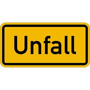 Moedel Unfall, Aluminium, reflektierend RA1 (Typ 1), 600x300 mm, 55118