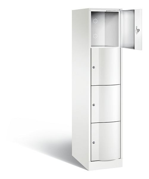 C+P XL-Schließfachschrank Resisto, H1950xB396xT640mm, Farbe: Verkehrsweiß, 8470-173 S10028