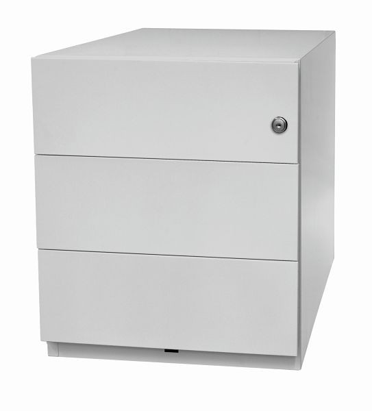 Bisley Rollcontainer Note mit Griff, 3 Universalschubladen, lichtgrau, NWH79M7BBB645