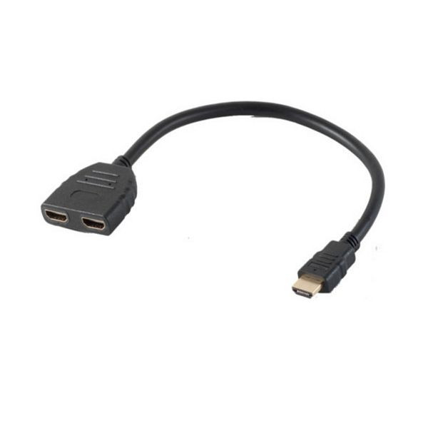S-Conn Adapter, HDMI-Stecker auf 2 x HDMI-Kupplung, vergoldete Kontakte, 77415