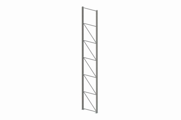 Meta Ständer 100/20 6600x1100 mm, verzinkt, für Palettenregal MULTIPAL, 200174382