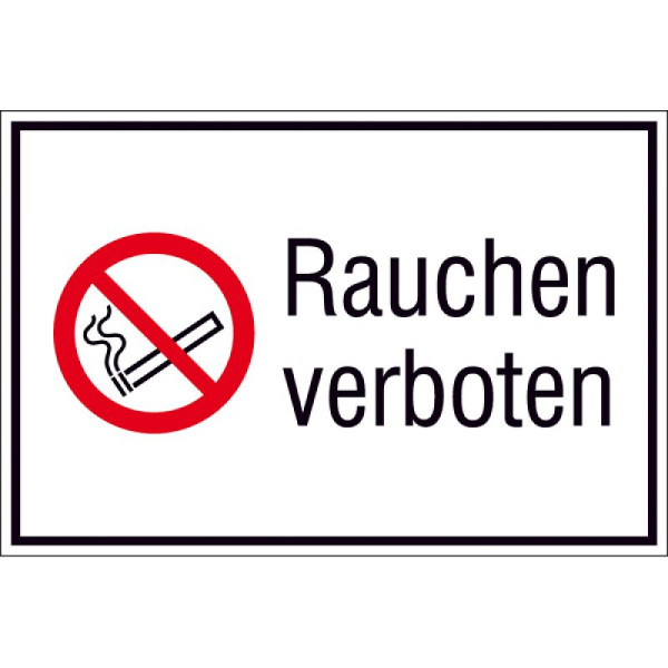 Stein HGS Kombischild, Rauchen verboten, Querformat, 300 x 200 mm, 43.a6034
