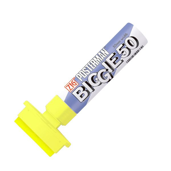 Eichner Postermann-Marker, Farbe: fluoreszierend gelb, wasserfest, 50 mm breit, 9219-00006-540