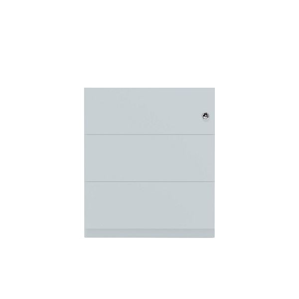 Bisley Rollcontainer Note™, 3 Schubladen, Tiefe 565 mm, Griffleiste, 145 lichtgrau antibakteriell, NWA59M7SSS145