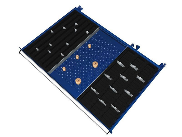 KLW Einteilungsmaterialsatz für Schubladen Fachhöhe 200 bis 400 mm in SJB - Schrank, Schrankgröße 1031 x 750 mm B x T, B06, SJB-B06-165