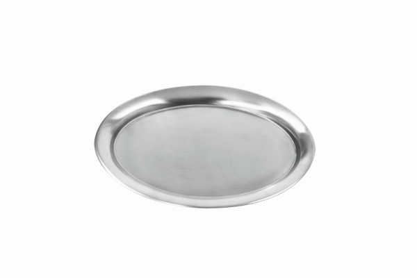 Schneider Serviertablett oval 19,5 x 26,5 cm, Edelstahl, mit gebördeltem Rand, matt, 155042