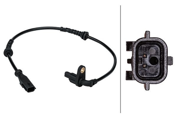 HELLA Sensor, Raddrehzahl - 2-polig - Hinterachse - Kabel: 450mm, 6PU 012 679-331