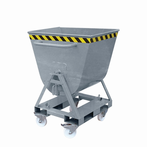 Eichinger Industrie Kippmulde 2-seitig kippbar, von 4 Seiten anfahrbar, 500 kg, 600 Liter feuerverzinkt, 20670900002000