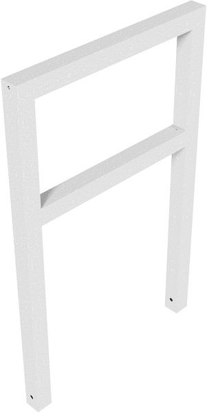 Schake Anlehnbügel aus Stahlrohr Rechteckrohr 60 x 60 mm, mit Querholm, Gesamtbreite: 750 mm, feuerverzinkt, 455_075