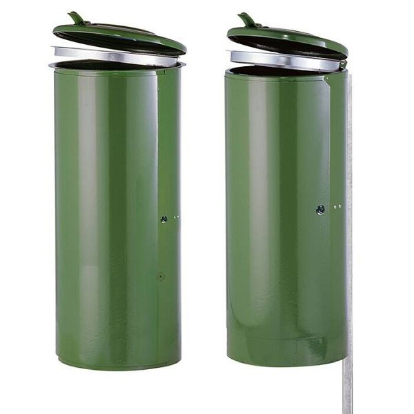 Stein HGS Müllsackständer -State Springfield- für Rastplätze, zum Einbetonieren /inkl. Quadratrohrpfosten 40x40mm und Rundstahlanker, Ø 12x150mm, RAL 5002 ultramarinblau, 10147-8