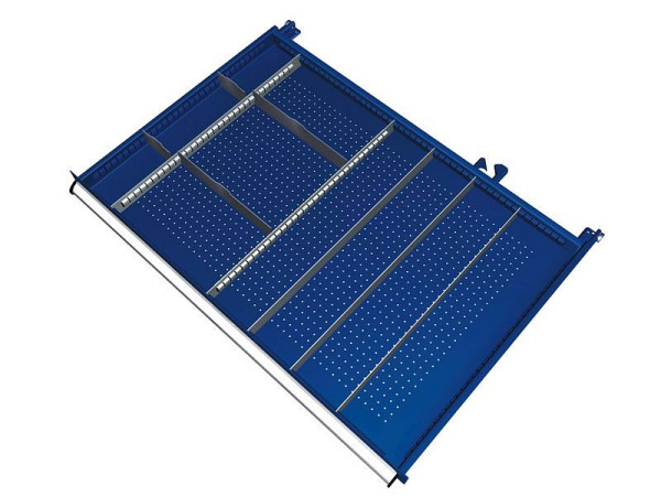 KLW Einteilungsmaterialsatz für Schubladen Fachhöhe 200 bis 400 mm in SJB - Schrank, Schrankgröße 1031 x 750 mm B x T, B04, SJB-B04-165