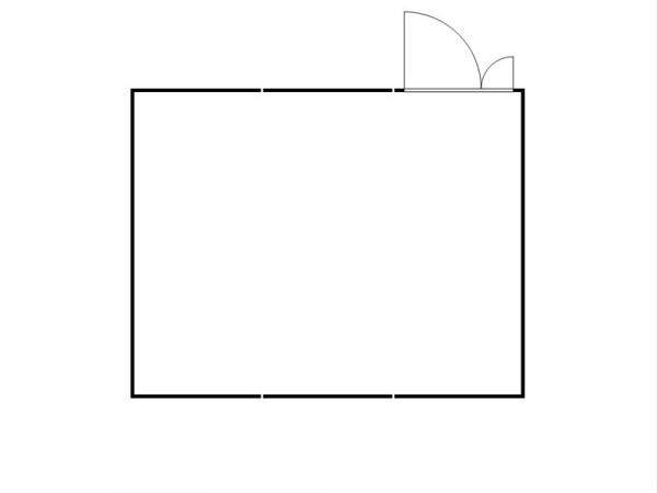 FLADAFI Materialcontainer-Kombination MC 1560, verzinkt, zerlegt, Holzfußboden, Doppelflügeltür (asymmetrisch) auf der 6 m Seite, F15600204