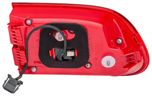 HELLA Heckleuchte, LED, innerer Teil, für u.a. Porsche Macan (95B), rot, SAE, für Rechtsverkehr, rechts, 2SD 011 500-141