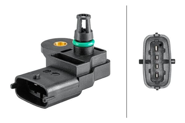 HELLA Sensor, Saugrohrdruck, 4-polig, geschraubt, 6PP 358 152-191