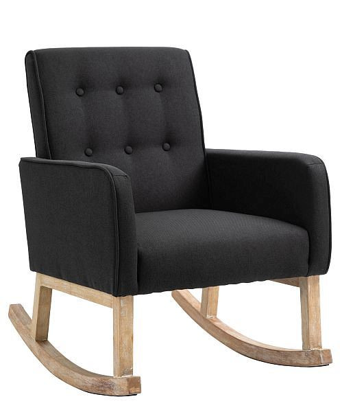 CLP Schaukelstuhl Dream Stoff, schwarz, 316277, 4251756437633