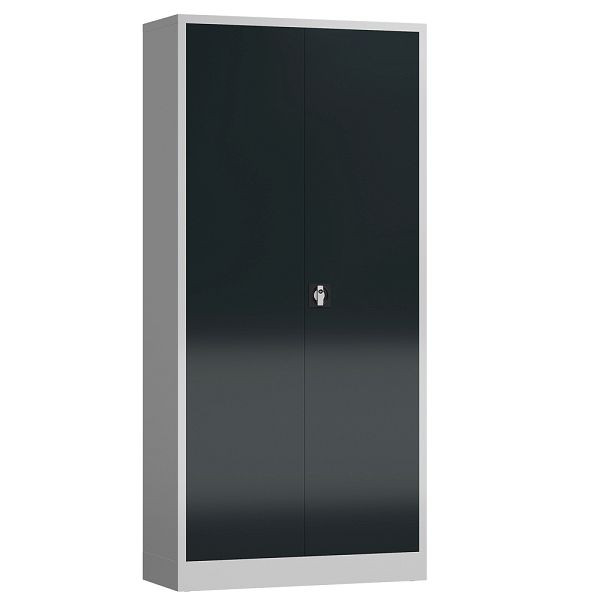 Lüllmann ClassiX Flügeltürenschrank, 1945 x 920 x 420 mm, lichtgrau/anthrazitgrau, X-530348