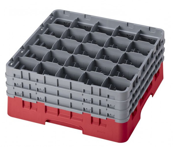 Cambro Spülkorb mit 25 Fächer Camrack® 19,6 cm Rot, 25S738163