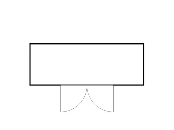 FLADAFI Materialcontainer IC Pro 1600, isoliert, Holzfußboden, Doppelflügeltür (symmetrisch) auf der 6 m Seite, F2221600301
